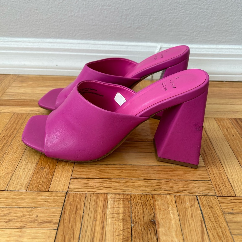 Pink Block Heels